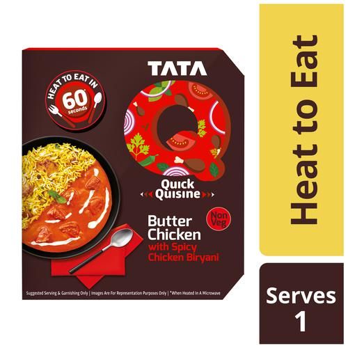 TATA Q Heat To Eat - Butter Chicken With Spicy Chicken Biryani, 330 g-1.webp
